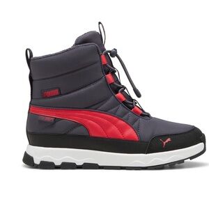 Puma Gray and Red High-Top Snow Boots 6 kids or women’s NWOT